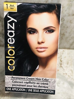 Coloreazy Permanente Creme Haarfarbe Schwarz 1 Stk - Neu - Versand In 24 Stunden
