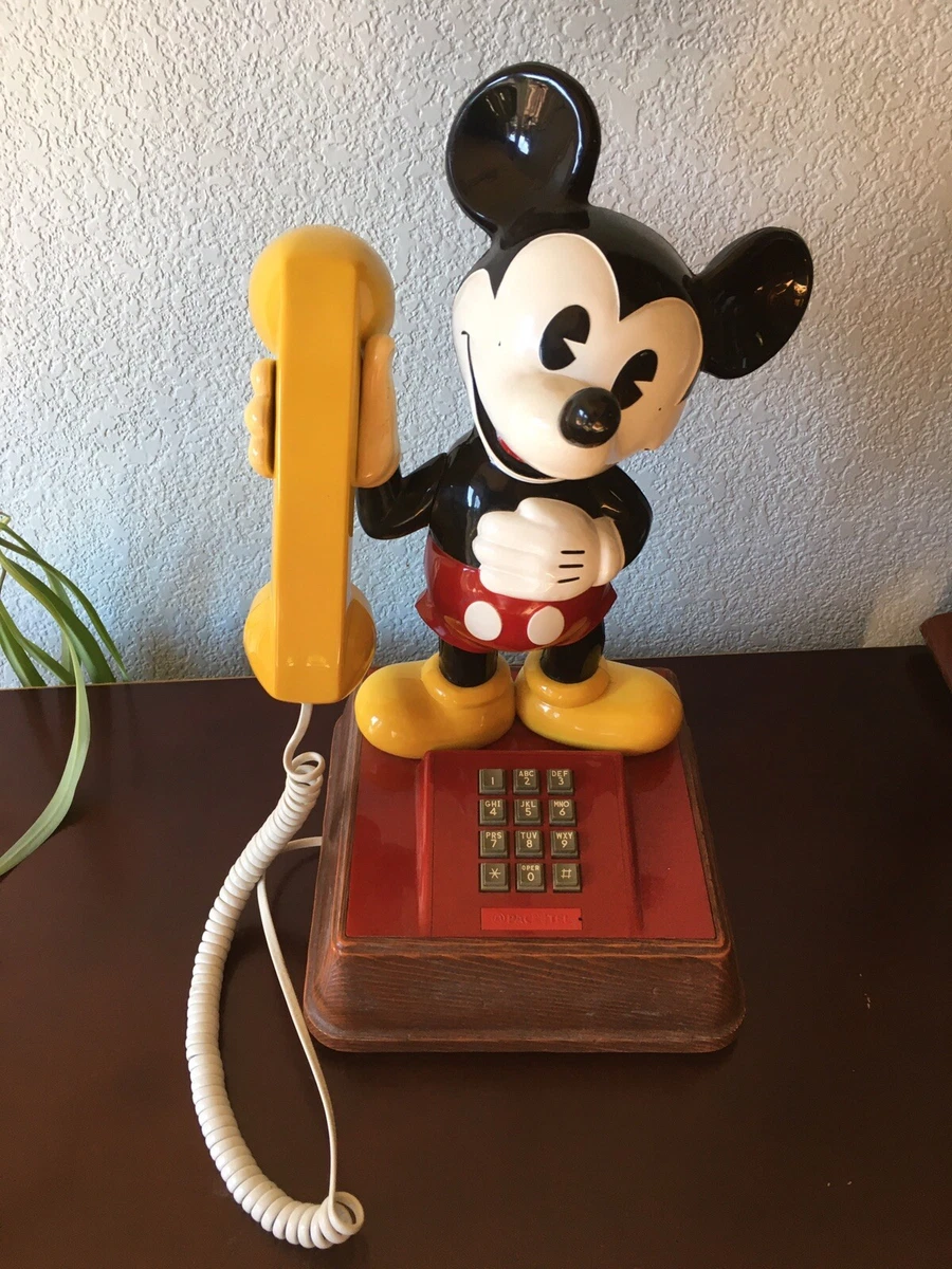 Mickey mouse toy phone cheap 1980s