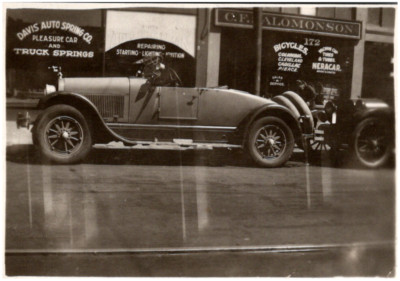 Davis Auto Spring Co & C.F. Salomonson Shops Oakland California 1920s Vtg Photo