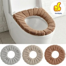 Bathroom Closestool Toilet Seat Cover Soft Pad Cushion Winter Warm Mat Washable