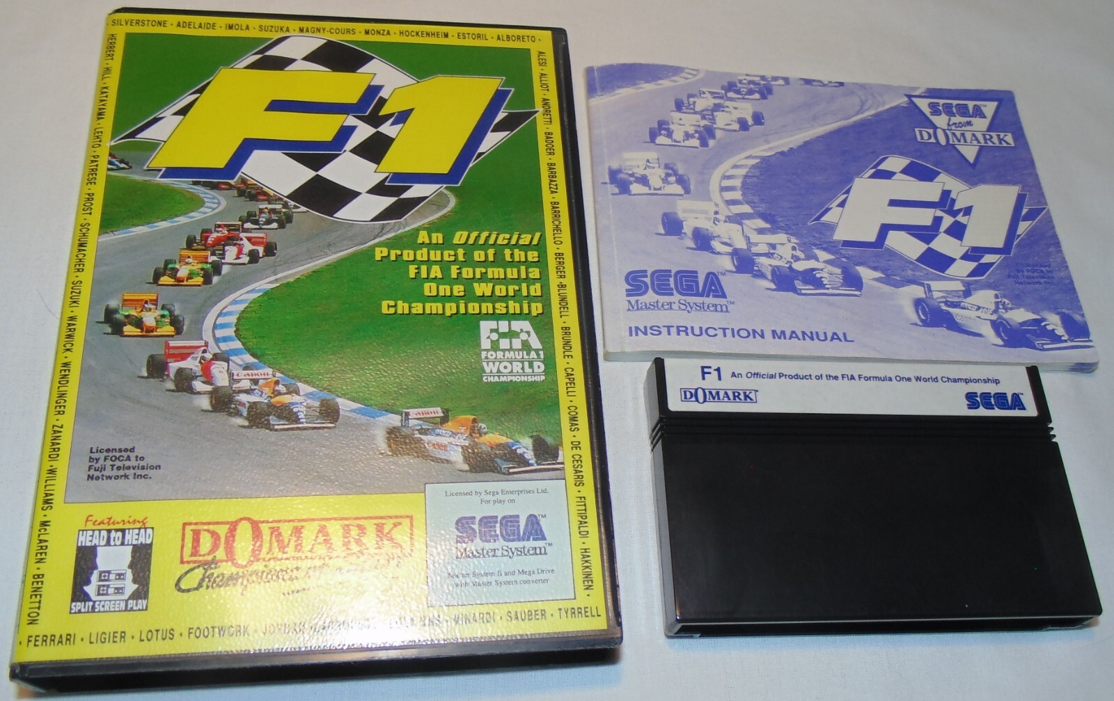 f1 authentique version originale sega master system complet