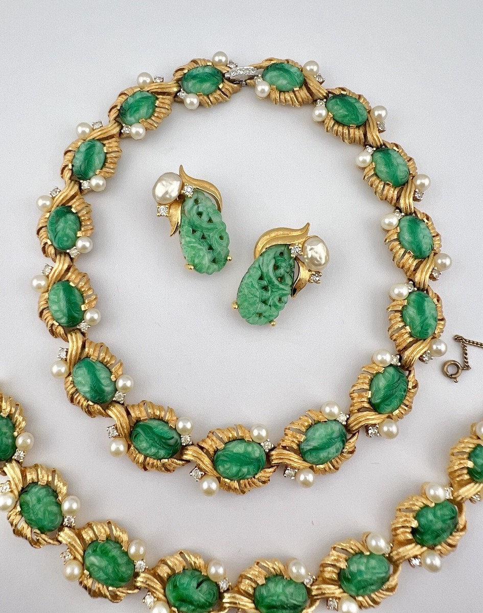 ブレスレット LESS IS MORE Green pearl necklace size 2 s-l1200.jpg