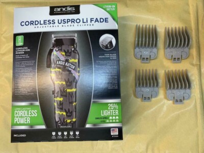 ANDIS PROFI KABELLOSE USPRO LI FADE NATION SCHERMASCHINE + 3 4 6 8 AUFSÄTZE