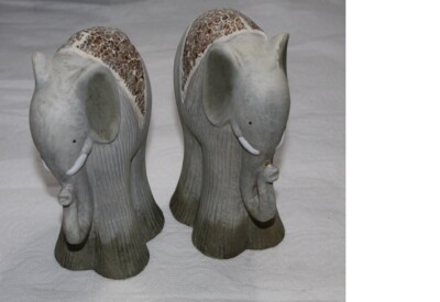 Dekofiguren Set zein paar Elefanten Skulptur Elefant Deko Geschenkidee