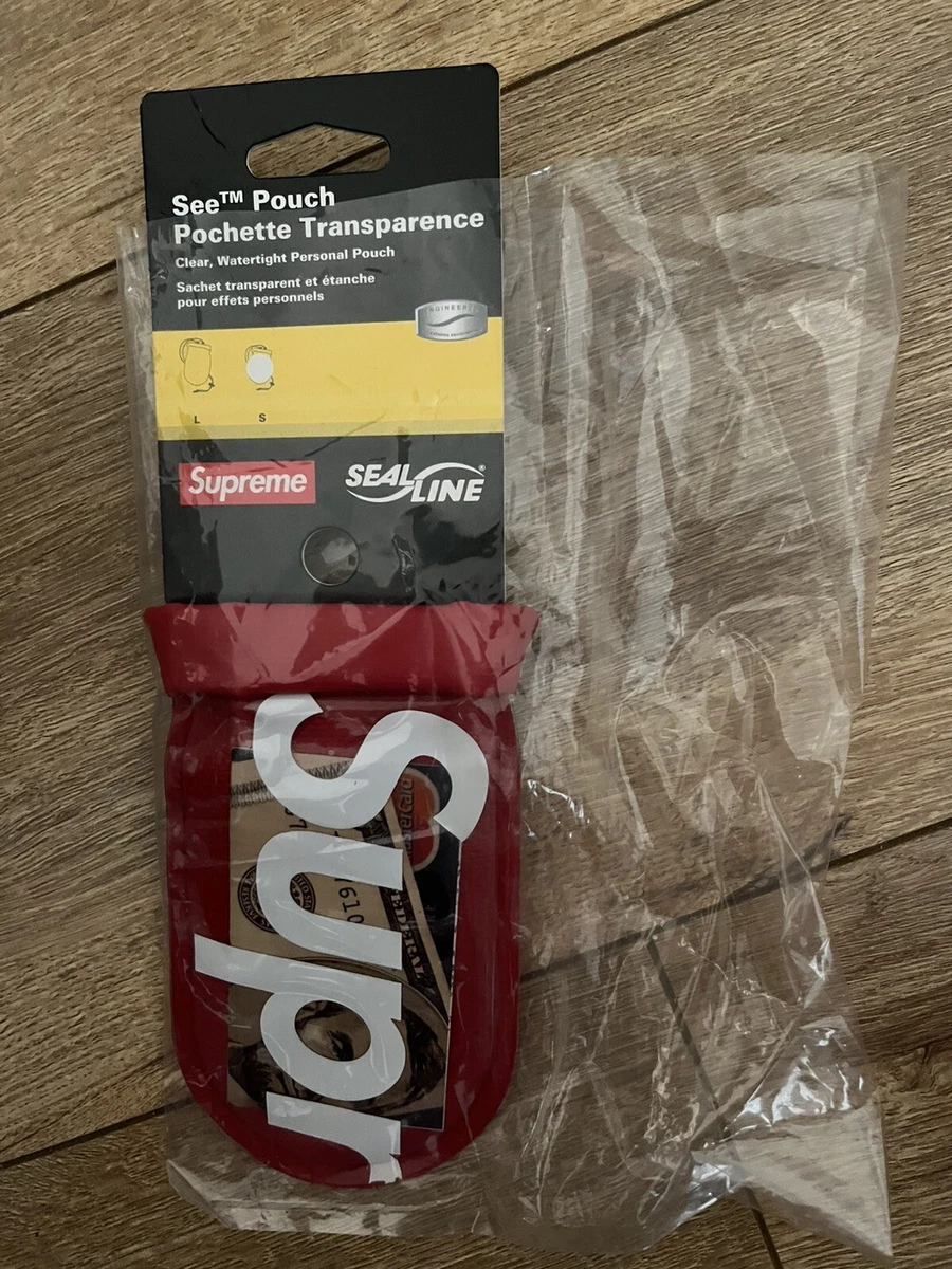 Brand New - Supreme SealLine See Pouch Small Red Transparent Accessory SS18