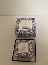 Chloe Emerald - Emery Soap Dish Set - Fresh Linen Scent - New