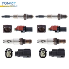 4Pcs Front+Rear Oxygen Sensor O2 Sensor For 2015 16 17 Ford F-150 2.7L V6 Turbo