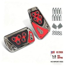Car Pedal Pads, Anti-slip Design, Automatic Transmission Brake and 2 PCS Red