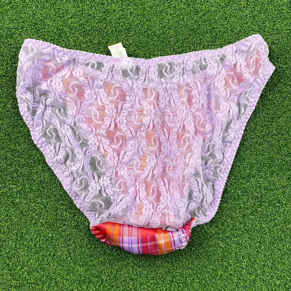 Panty descarado trasero a cuadros lila Y2K Secret Treasures talla L Foto 2 de 3