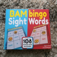 Sight Word Bingo Game Level 1 and 2 Educational Reading Games for Kids BAM Bingo