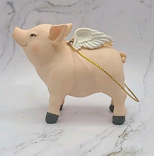 When Pigs Fly Christmas Ornament Folk Art 