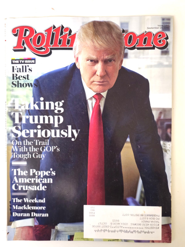 President Trump Rolling Stone Magazine September 2015  # 1224