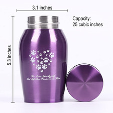 Stainless Steel Pet Urns,Premium Urns for Dog and Cat Ashes,Suitable Size Urn...