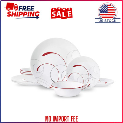 HOT SALE ~ Corelle Splendor 12-Piece Glass Dinnerware Set (Service for 4) New
