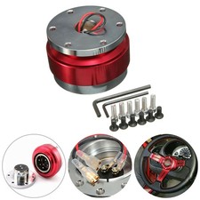 Universal Quick Release 6 Hole Snap Off Boss Hub Car Steering Wheel Adapter
