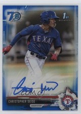 2017 Bowman Draft Blue Refractor 70th Anniversary 60/70 Chris Seise Auto 13iq