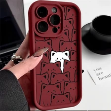 Case For Motorola E13/E14/E15/G15/G55/G84/G85/G86 Hot Crowd Cat ShockProof Cover