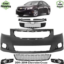 Front Bumper Cover Fascia Grille Assembly Kit For 2011-2014 Chevrolet Cruze