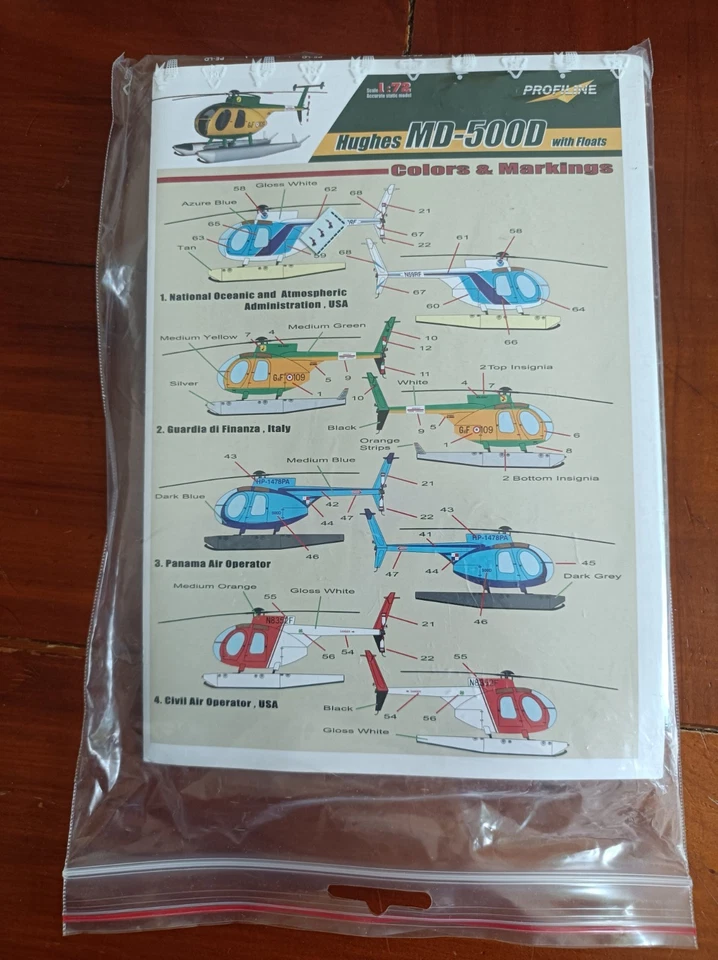 Profiline 1/72 Hughes MD 500D Guardia di Finanza SIGILLATO SEALED - Immagine 3 di 3
