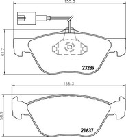 Bremsbelagsatz Scheibenbremse Hella Pagid 8DB 355 007-931 FüR Fiat Alfa Punto 1
