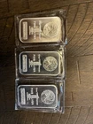 3 X 1 oz Highland Mint Silver Bar Walking Liberty Design .999 Fine Silver