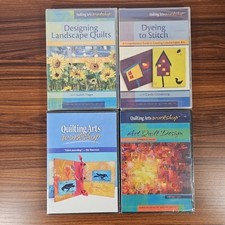 Lot Of 4 Quilting Tutorial DVDs Quilting Arts Workshop NIB