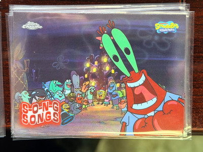  RARE 2025 Topps Chrome Spongebob SONG SONGS The Very First Christmas #S-14
