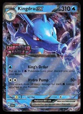 Carta Pokémon promozionale timbrata Kingdra ex 012/064 Holo Shrouded Fable