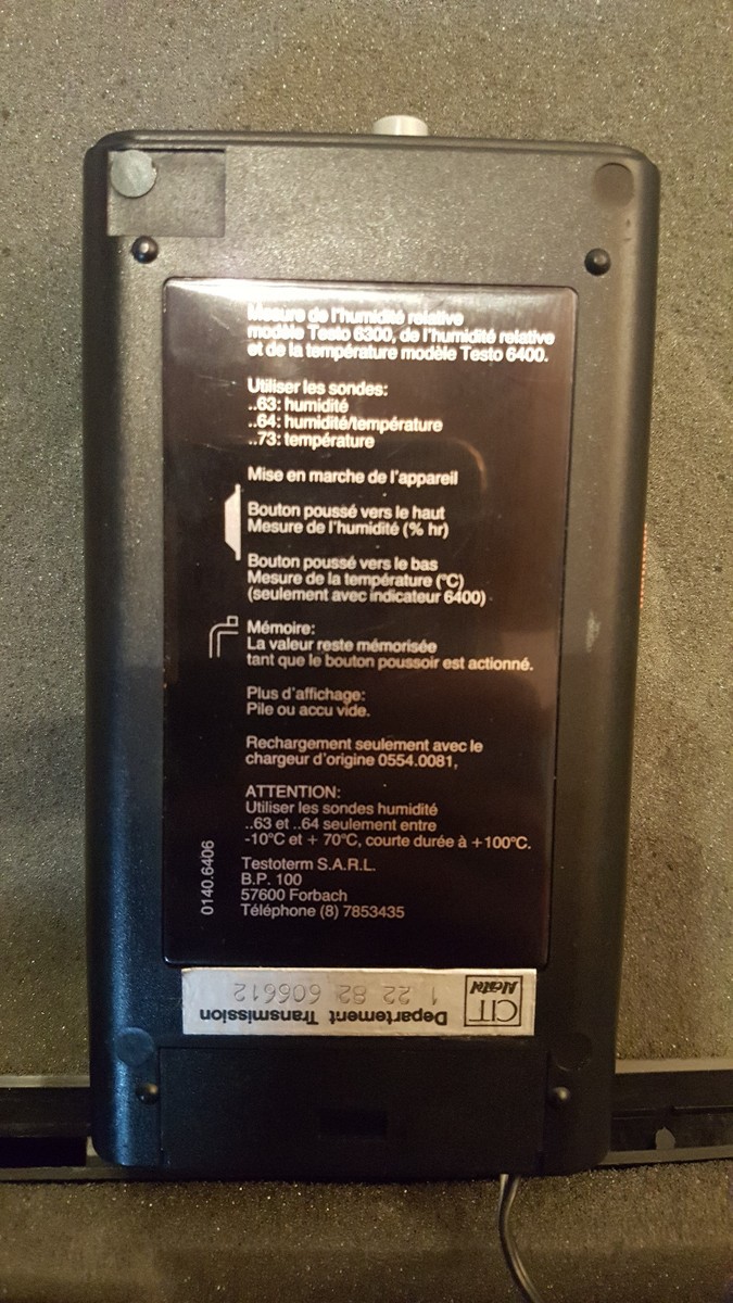 Thermo-hygromètre Testo Technoterm HygroTest 6400 – Occasion Fonctionnelle