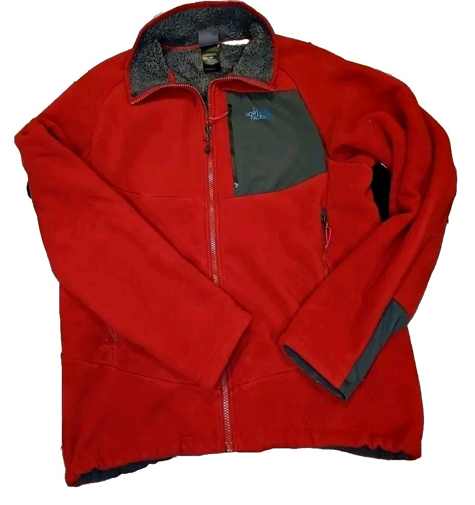 The North Face Full Zip Jacket Mens Medium Red Chimborazo Fleece