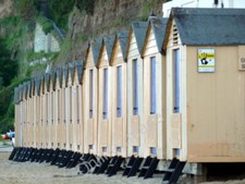 Photo 6x4 Beach Huts, Shanklin, Isle of Wight Beach huts close to Shankli c2009