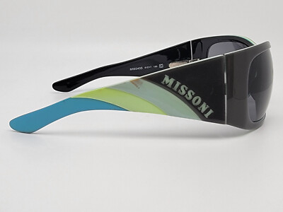 Missoni MI50403 Green Blue on Black Frame Grey Lens Wrap  display picture 3
