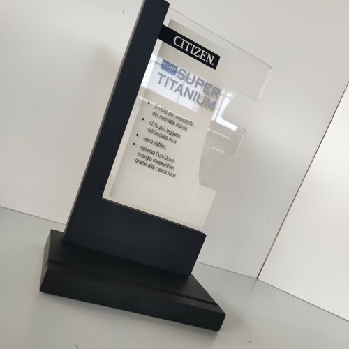 CITIZEN espositore da banco cm 23 x cm 23 cm x cm 26 in legno e plastica - Foto 4 di 6