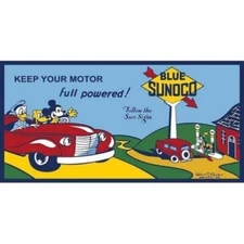 HO 1.5"x 3" BLUE SUNOCO GLOSSY PHOTO PAPER BILLBOARD INSERT