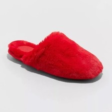 NEW Women's Emily Puff Scuff Slippers - Stars Above - Red - Size S 5/6 
