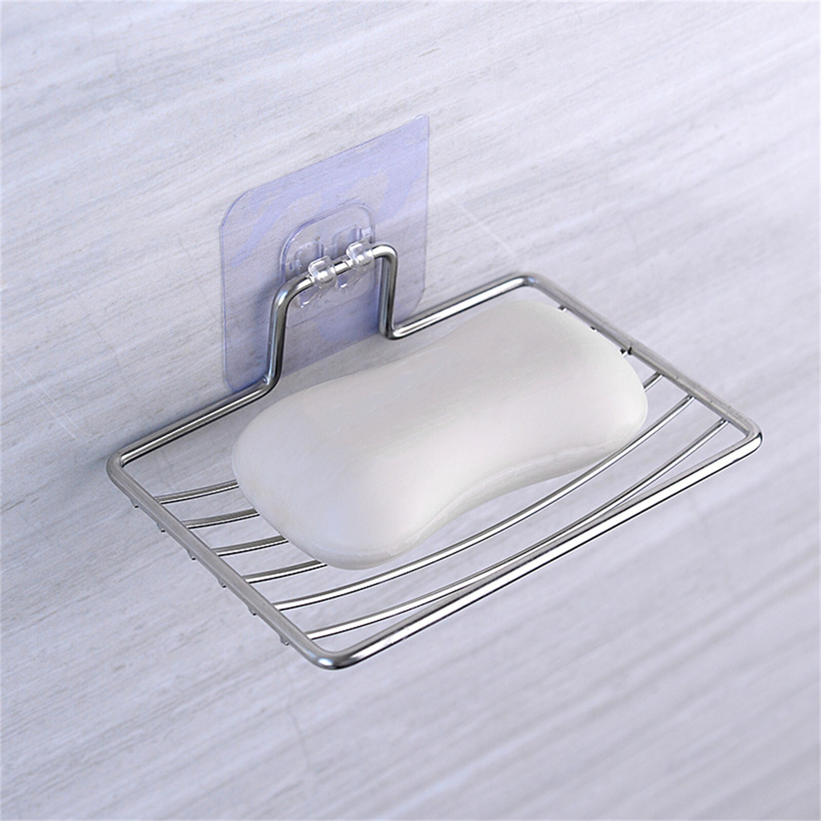 Shower Wall Soap Dish, Shelf With Soap Protector, Stainless Steel Adhesive Soap
