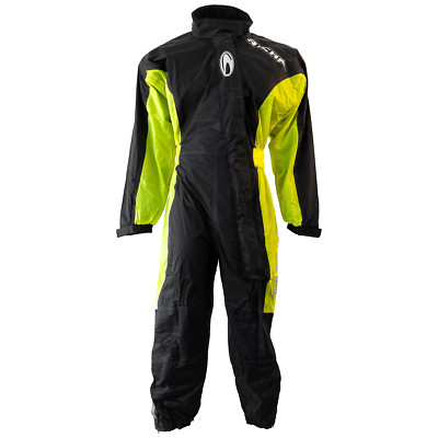 Richa Typhoon Motorcycle Rain Overall - Black/Flo Yellow