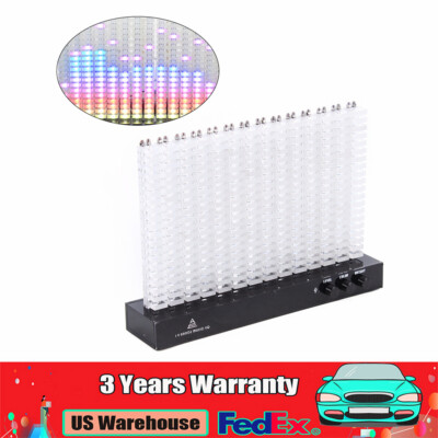 LED Music Spectrum Display Analyzer Stereo Audio Level Indicator 14-Segment 110V