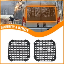 2PCS Van Window Safety Screens for RAM ProMaster High Roof Rear Door Molle Panel