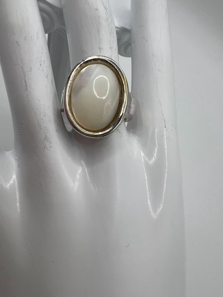 Simon Sebbag Sterling Silver Mother of Pearl Semi Precious Stones Ring - Image 2 of 4