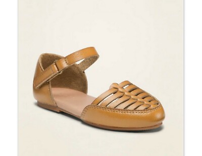 New Old Navy Faux-Leather Huarache Ballet Flats, Girls Brown, Honey 9 10 11 | eBay UK