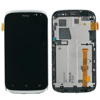 Original Htc Desire X Display Touch Screen Lcd Rahmen Glas Digitizer Silber