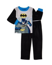 DC Comic Batman Toddler Boys' 2pc Top  Pants Flame Resistant Sleepwear Set: 18M