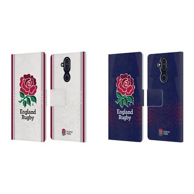 ENGLAND RUGBY UNION 2023/24 CREST KIT LEATHER BOOK WALLET CASE FOR NOKIA PHONES