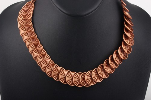 COPPER FASHION SWIRL DESIGN CHAIN NECKLACE 6080B