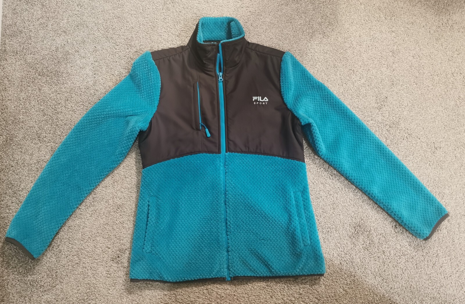 Giacca donna Fila Sport cerniera verde verde acqua taglia S