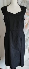 White House Black Market Women Sheath Black Dress Stretchy Work Office School