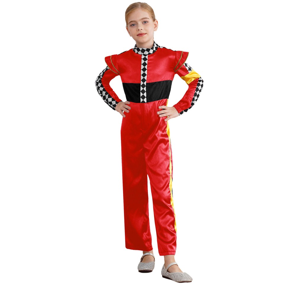 Kids Girls Circus Leotard Racer Biketard Halloween Fancy Dress Ups Cosplay eBay