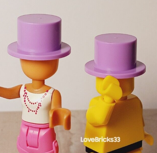 New LEGO Top Hat Purple Wedding Groom Bride Lavender Fits Friends and Regular - Picture 1 of 1