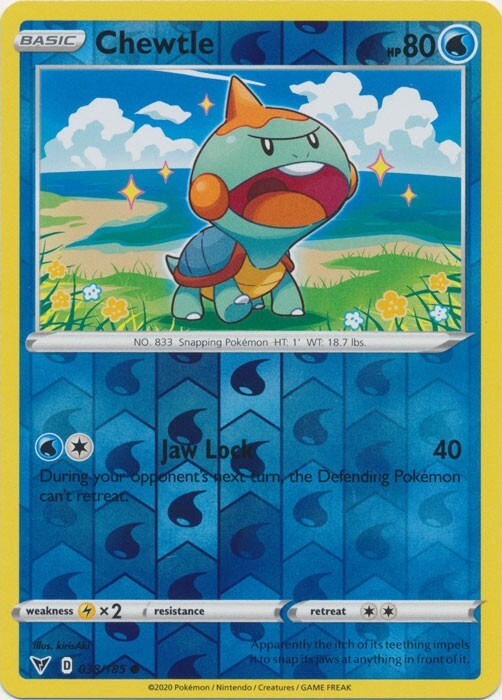 Reverse Holo Chewtle 038/185 Vivid Voltage Common Pokemon TCG